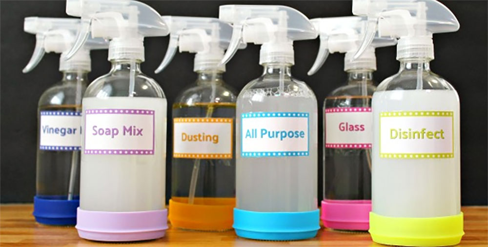 Clean with homemade sprays