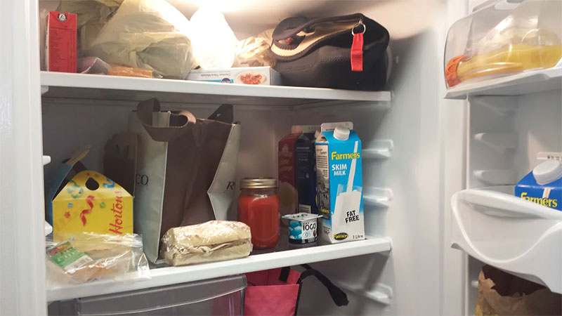 Discarding Old Food