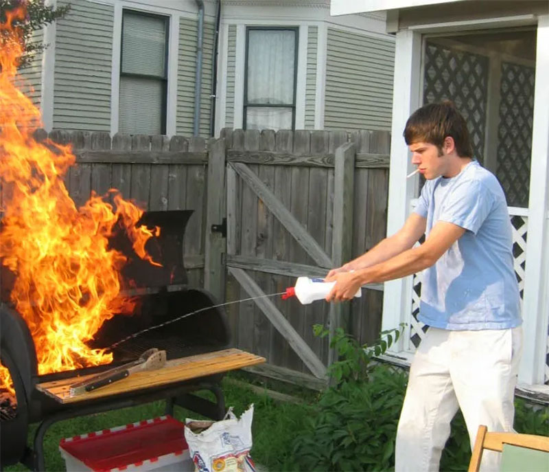 Using the Wrong Fire Starting Method