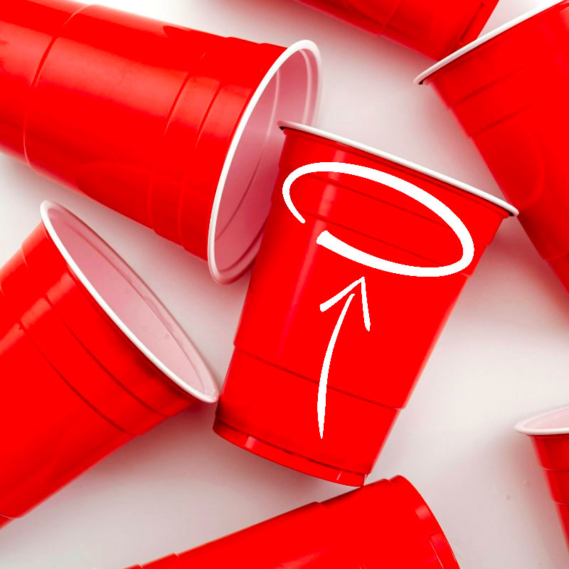 Lines on red solo cup 1