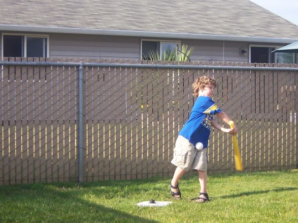baseball and a little boy