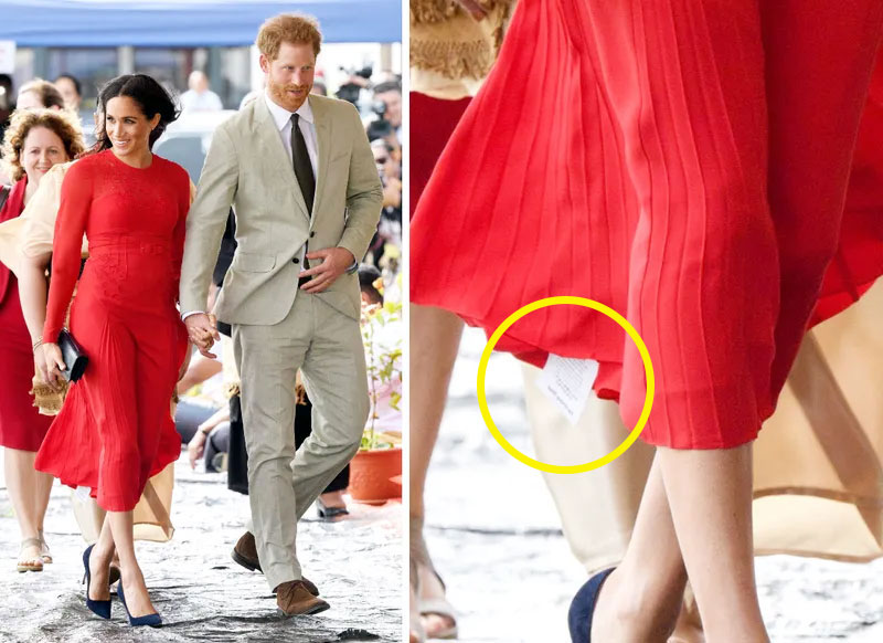 Meghan s Red Dress Tagged and Famous
