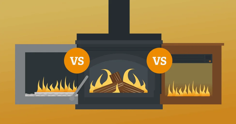 Gas VS Electric VS Wood Fireplace
